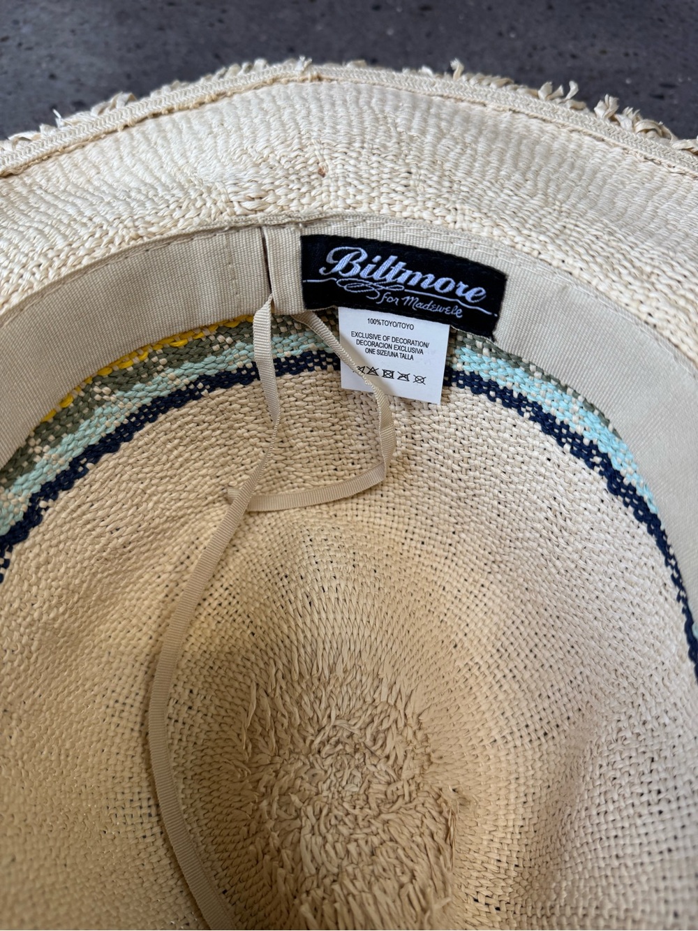 Madewell x Biltmore Rainbow Straw Hat - Picture 6 of 7